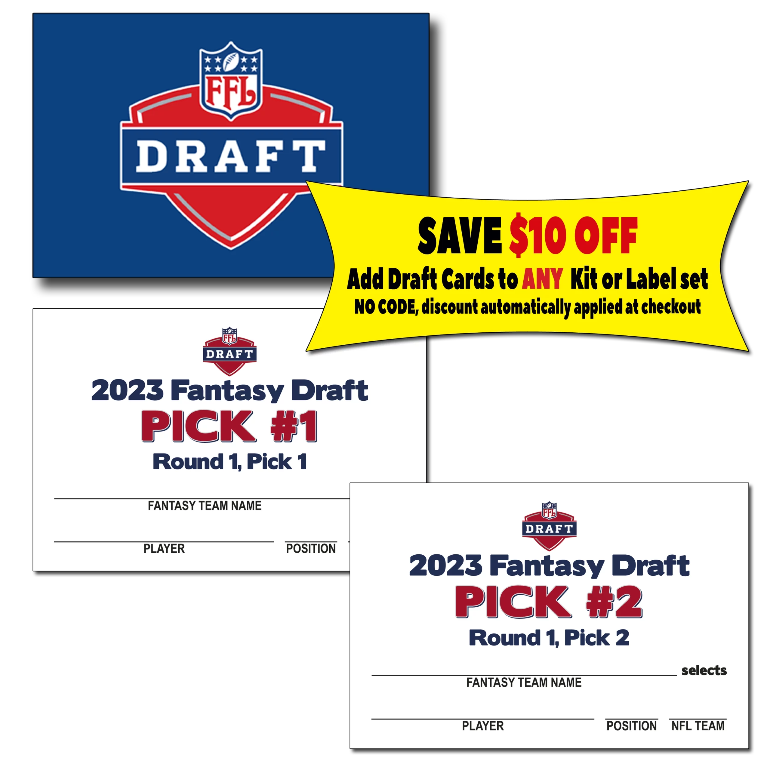 Fantasy Football Draft Board 2023 Kit - Color Rush Labels & Draft Board -  Draft Kit 