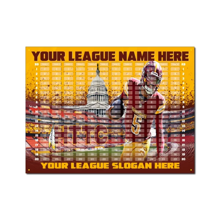 CUSTOM MEDIUM Fantasy Football Draft Board Kit - REUSABLE