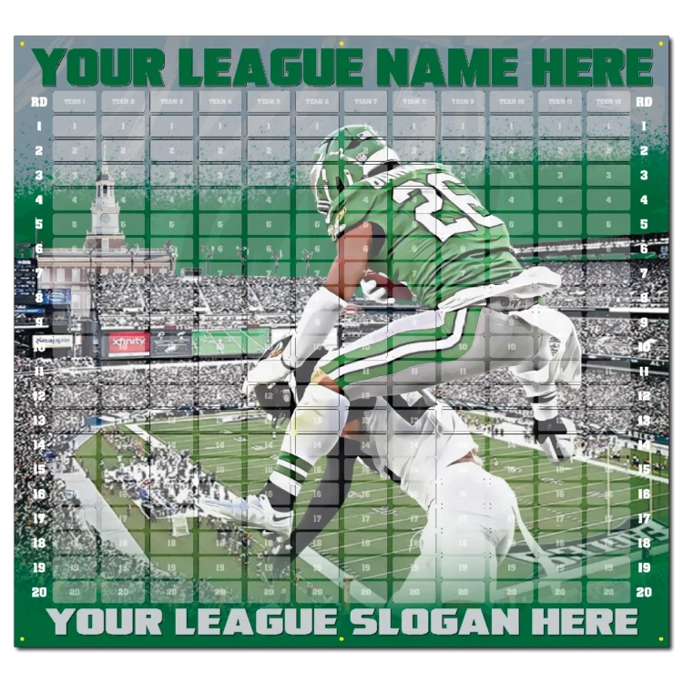 CUSTOM X-LARGE Fantasy Football Draft Board Kit - REUSABLE