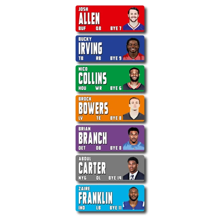 MEDIUM IMAGE Fantasy Football - PLAYER STICKERS ONLY