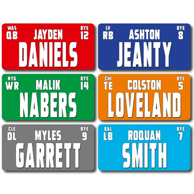 X-LARGE COLOR Fantasy Football - PLAYER STICKERS ONLY