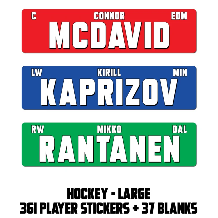 Fantasy HOCKEY - STICKERS ONLY - NEW for 2026-27 Season - LARGE COLOR