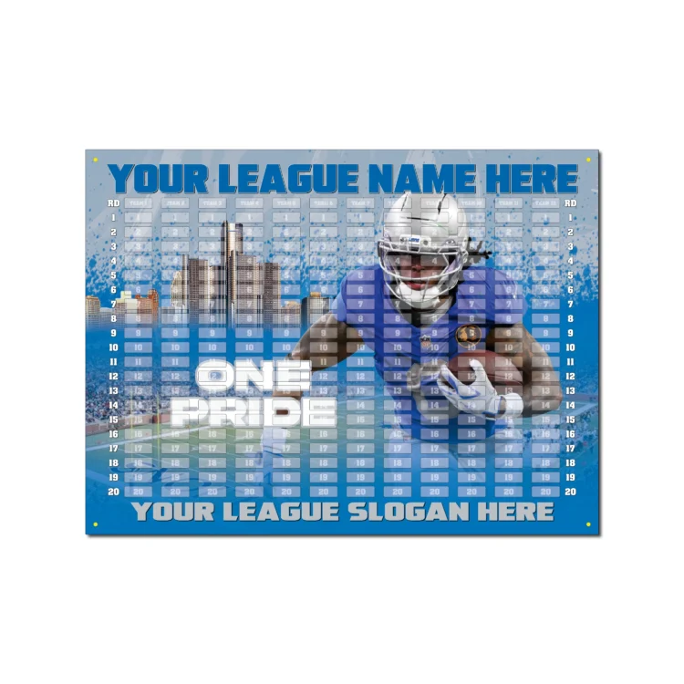 CUSTOM Fantasy Football Draft Board Kit - MEDIUM - REUSABLE