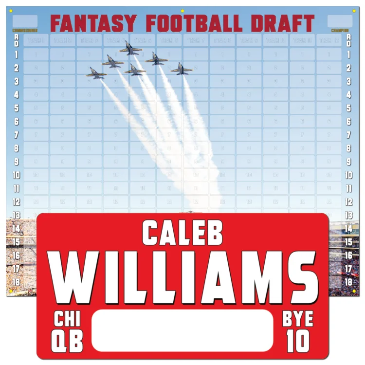 Fantasy Football Draft Board Kit - NEW for 2026 - X-LARGE AUCTION - REUSABLE